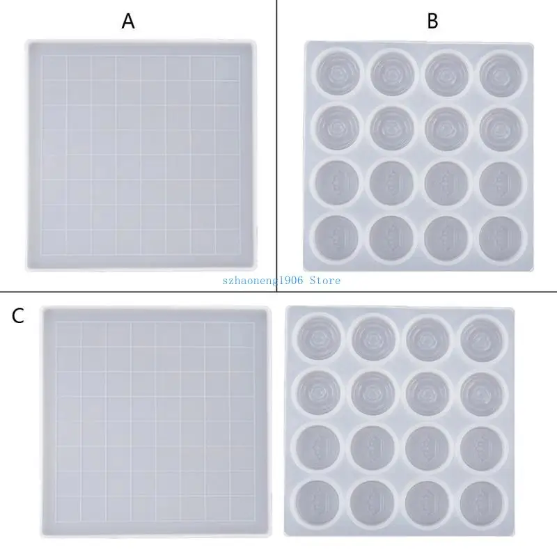 85LF مجموعة الشطرنج اليدوية والمدقق لعبة مجلس الراتنج قالب الصب لعبة الداما الدولية لعبة قالب من السيليكون راتنجات الايبوكسي