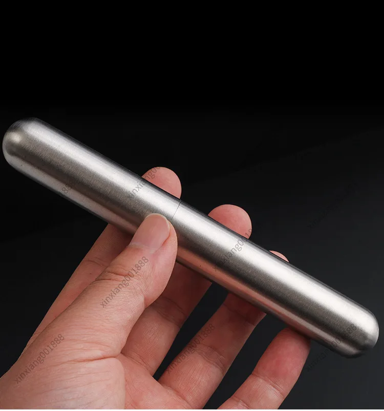 Stainless Steel Cigar Tube 167x22mm Single Cigar Humidor Airtight Moisturizing Travel Accessory