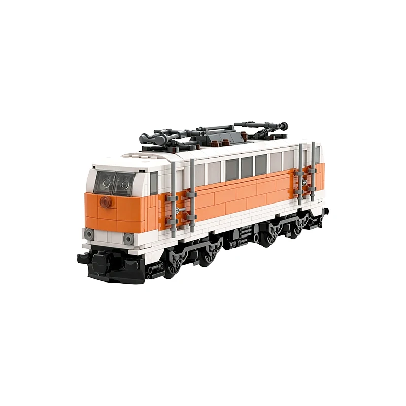 MOC City Electric Locomotive Passenger Cars Train Set Commuter Railway Carriage DIY Building Blocks Assembly Bricks Toy Gift