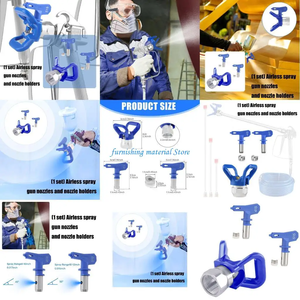 

Y5GD Professional Paint Sprayer Nozzle Base Set With Anti Corrosion Design Multiple Size Available for Most Airless Systems