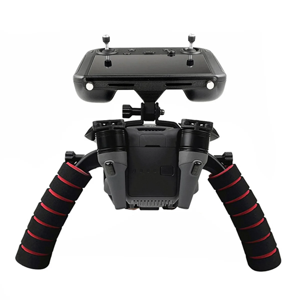 AT-For MAVIC 3 Cine Drone Dual Handle Handheld Gimbal Stabilizer Shooting Stand Tripod Modified Bracket