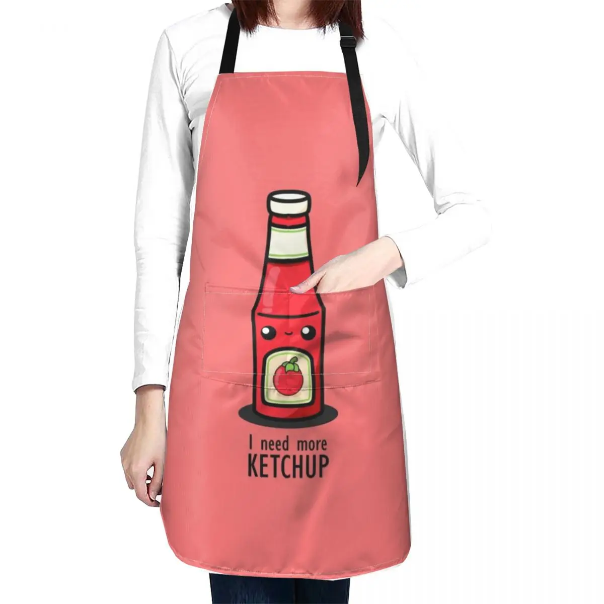 Cute Cartoon Tomato Ketchup || Tomato Sauce || Kawaii Apron restaurant accessories Apron