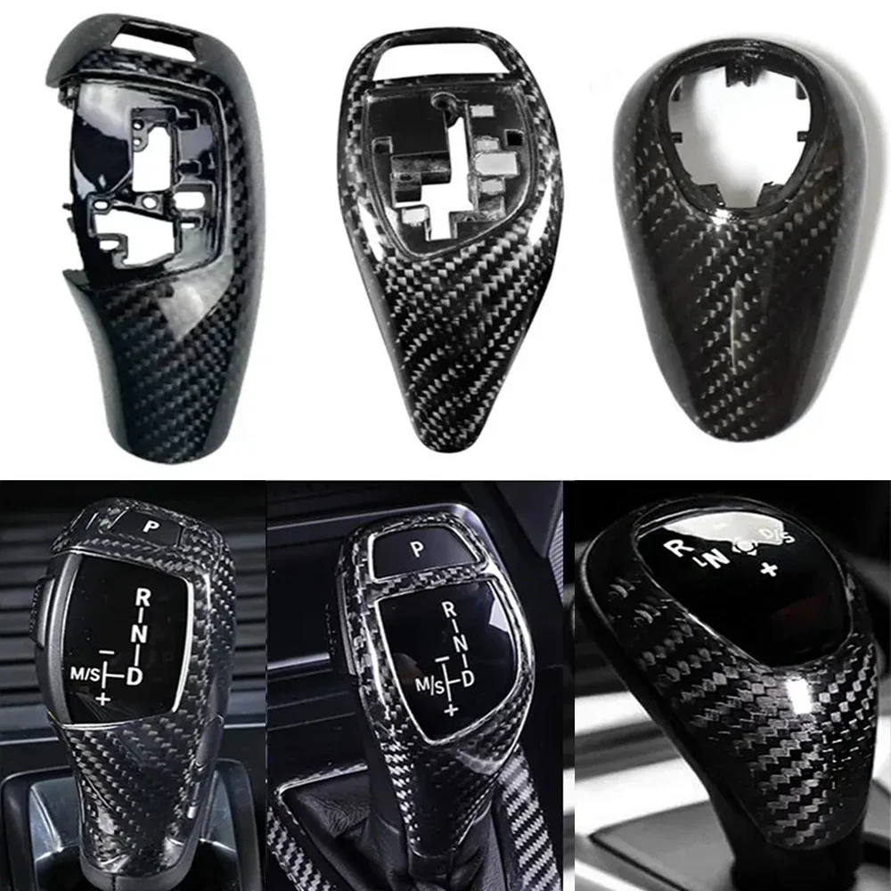 

LHD For BMW F20 F80 F82 F83 F10 F85 F86 F12 F16 F30 1 2 3 4 Series GT Sticker Panel Trim Real Carbon Car Gear Shift Lever Cover