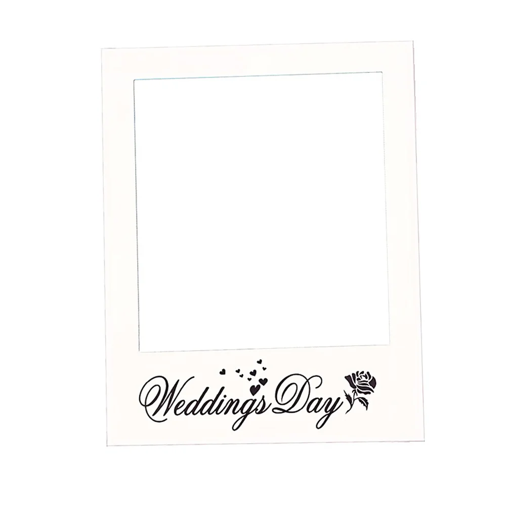 

Frame For Wedding Day Diy Photo Props Creative White Party Decoration Photo Booth Accessories Wedding Favors
