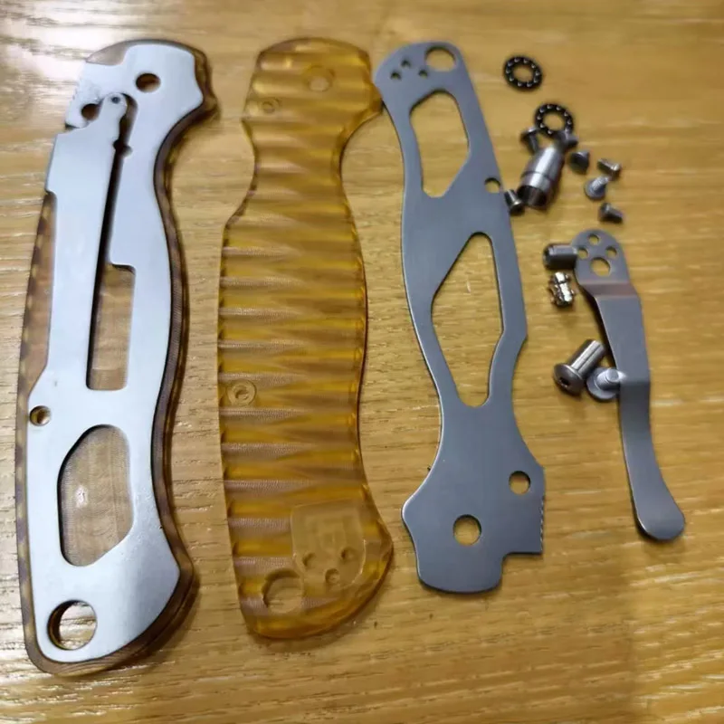 1 Set DIY Replacement ULTEM Handle Scales + 14c28N Blade for Spyderco C81 Modify Accessories