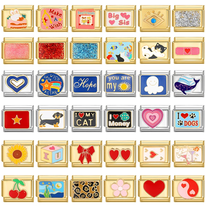 Браслет-с-подвесками-9-мм-из-нержавеющей-стали-в-стиле-y2k-золотистый-с-сердечками-подсолнухами-вишнями-тай-чи-леопардом-итальянский-для-мужчин-и-женщин-для-самостоятельного-изготовления-подарок