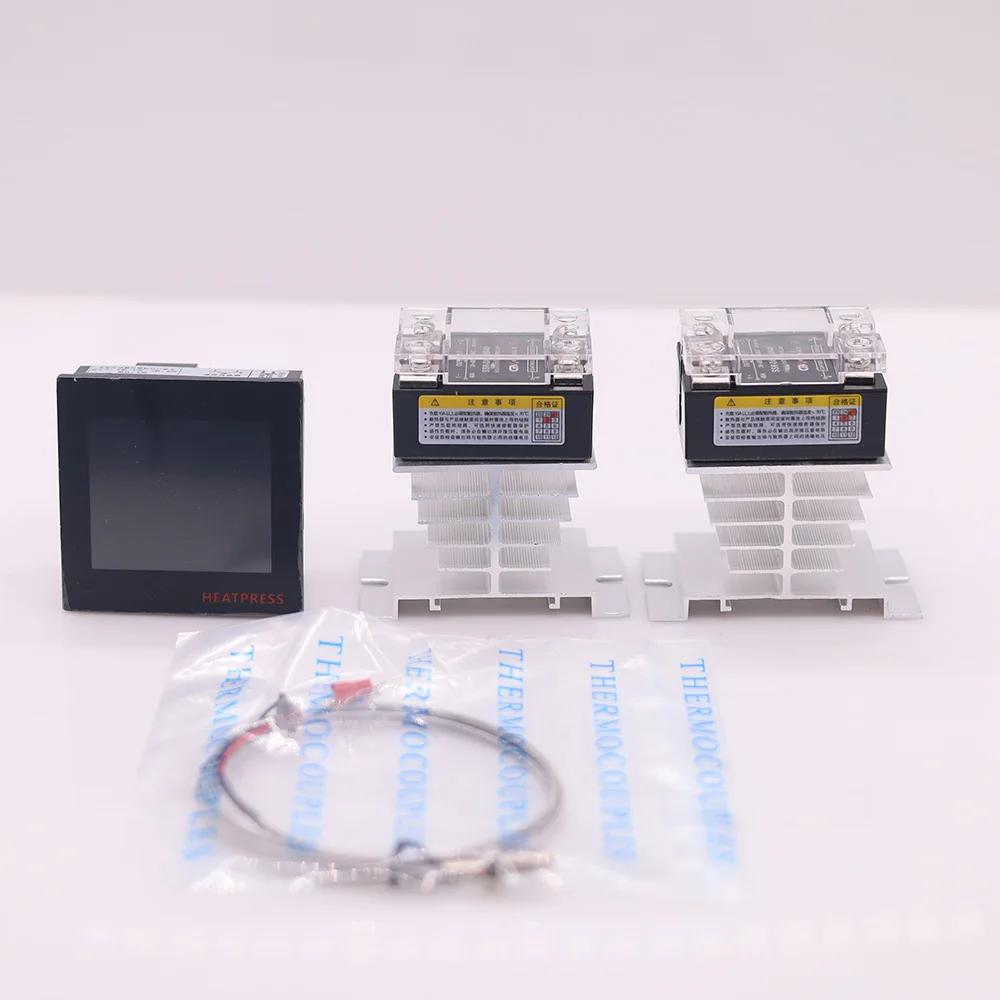 HEATPRESS thermostat with 2 SSR timer and counter function Time Alarm PID heat press Temperature controller