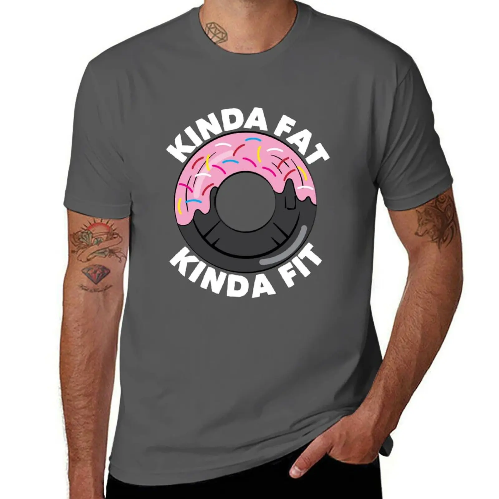 

Fitness Gear Workout Kinda Gift Kinda Fit Fit Fat Kinda Fat T-Shirt Big Size Simple T-Shirt
