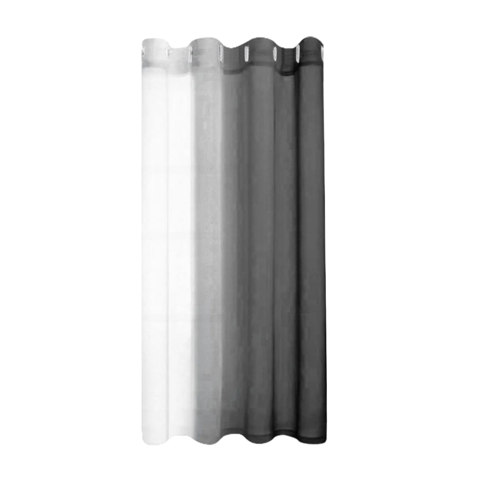 1pc Curtain Faux Grommet Filter Semi Transparent Gradient Curtain 1.32mx1.6m Multiple Colors Available For Home Curtains