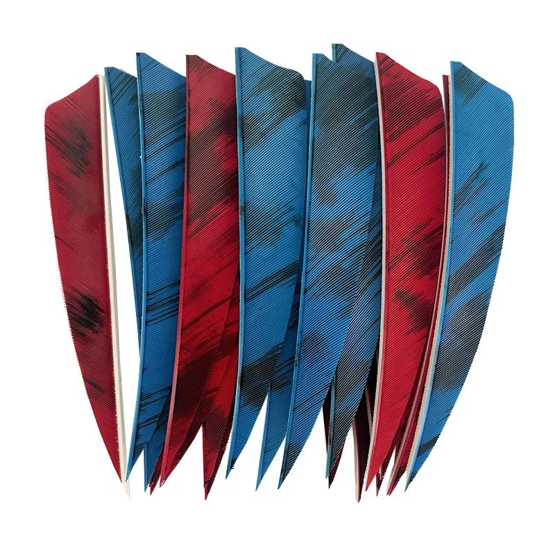 

100Pcs 5Inch Arrow Feather Fletching Shield Cut Archery Turkey Vanes for Hunting Target Shooting