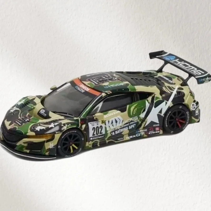 POPRACE/BAPE Diecast 1/64 مقياس هوندا سبيكة نموذج سيارات هوندا NSX GT3 لعب المركبات لعب للأولاد هدية الصندوق الأصلي #2