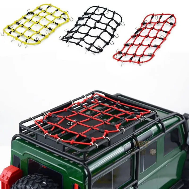 Elastic Roof Cargo Net With Hooks For 1 10 Scale Rc Rock Crawler  Axial Scx10 Rc Car Roof Rack Decoration Accessories