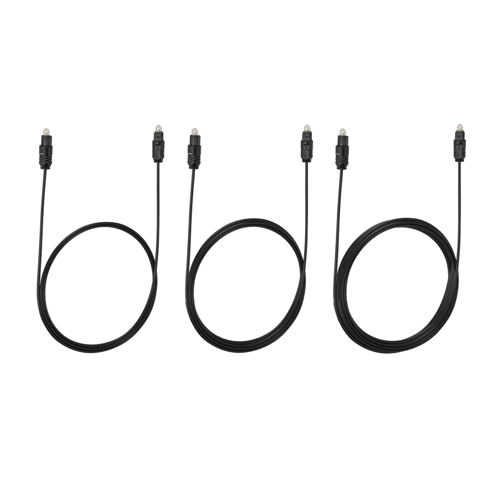 Optical Audio Cable New OD2.2mm 1m/2m/3.0m Digital  Optical Audio Cable for TosLink Cables MD DVD