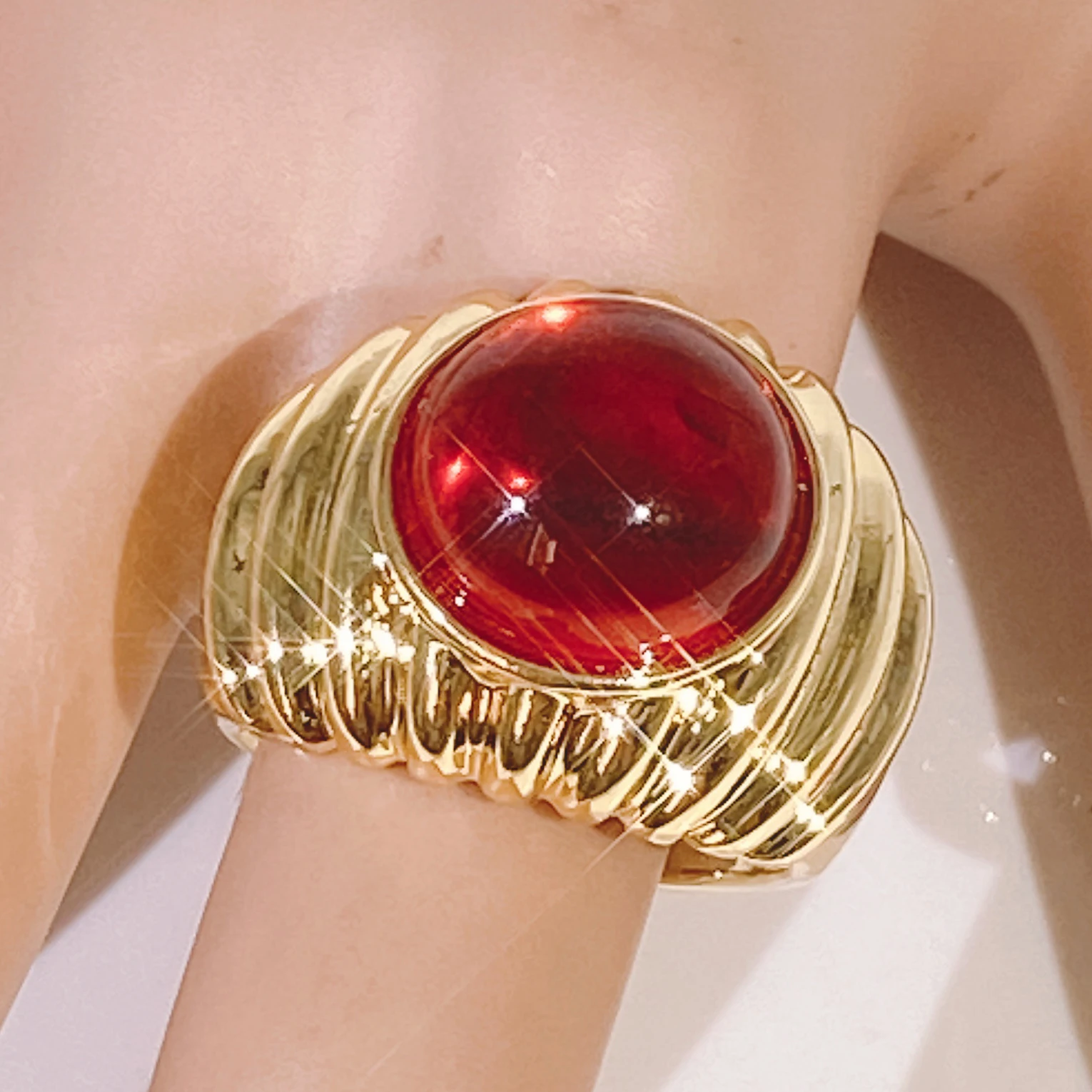 Luxury Red Women Colorful Ring Accessories 2026 Newest Party Size 8 9 10 High Quality Birthday Gift
