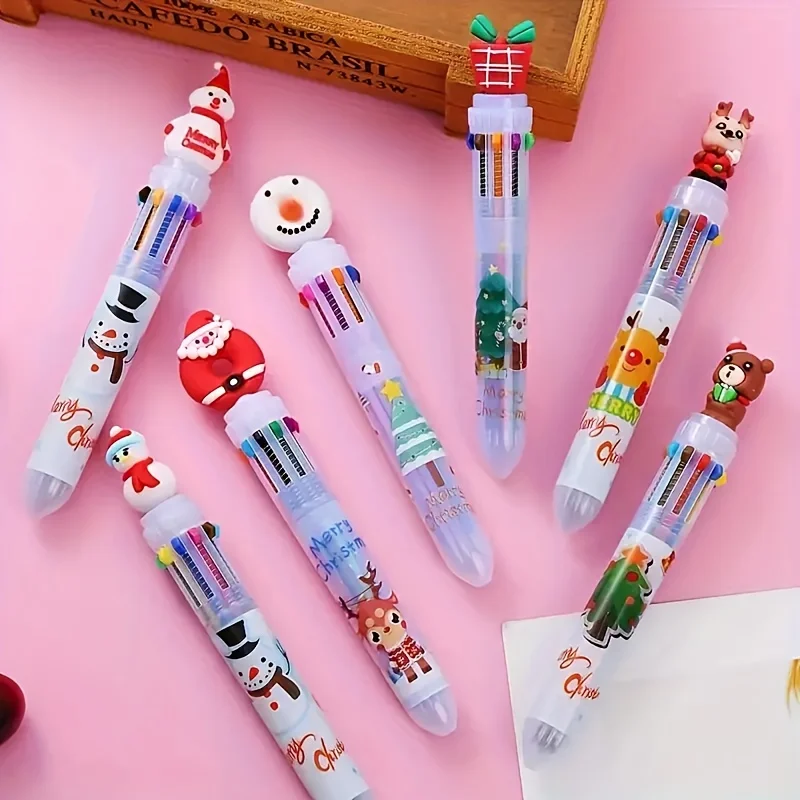 

12pcs, randomly designed festive Christmas colorful ballpoint pens, Halloween birthdays, New Year's birthdays as gifts