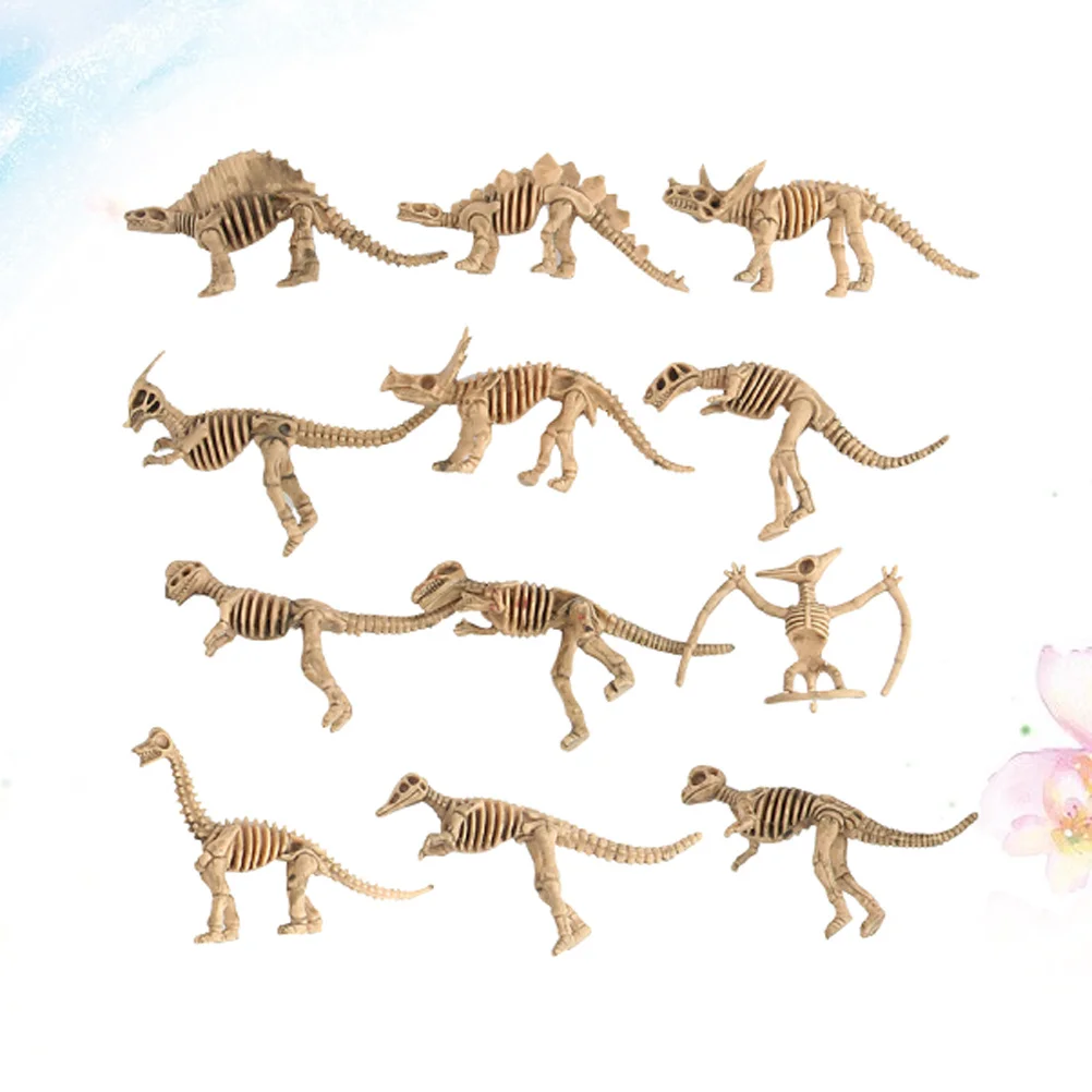 24 pezzi decorazione dinosauro mini set di plastica insegnamento delle scienze educative simulazione design vivido presa sicura