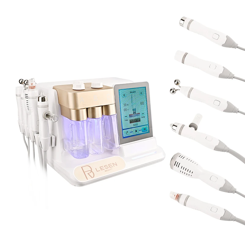 6-in-1 Hydrodermabrasion Peeling Beauty Machine Pore Deep Cleansing Exfoliating Skin Firming Hydrodermabrasion Facial Spa Massag