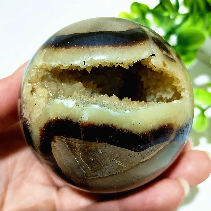Natural Stones Septarian Crystal Ball Geode Druzy Sphere Cluster Chakra Meditation Spiritual Healing Home Ornaments