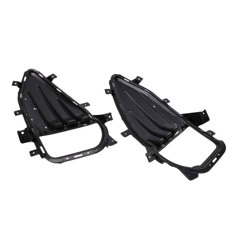 B-M 1 Pair Front Bumper Lower Grille Fog Light Frame Cover For Ford Edge Sport 2019-2022 KT4B-15B201-KAW KT4B-15B200-KAW