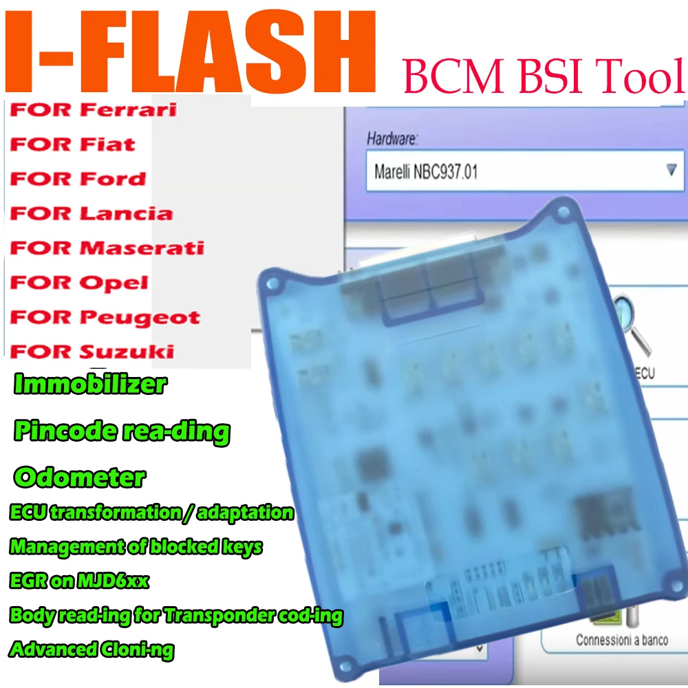 BCM BSI Tool For ECU-HELP IFlash OBD Programmer Multifunctional Efficient OBD Programmer ECU Support Body Computer for Fiat