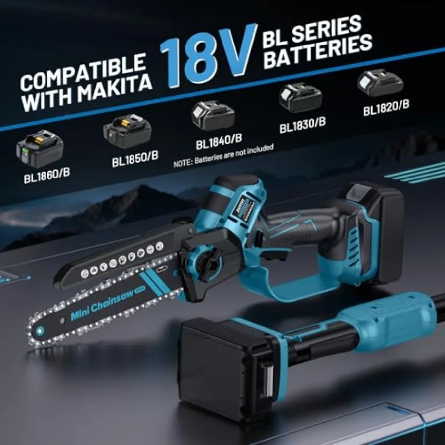 2-in-1 Cordless 8 Inch Pole Saw Mini Chainsaw for  18V Battery NOT Included Electric Chain Saw with 15Ft Max Reach Multi-Angle