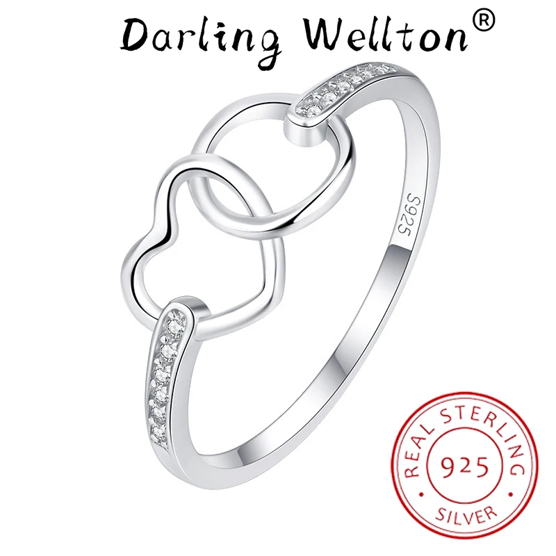 

2024 NEW Fashion Love Circle Full Of dDiamond Ccouple Rings For Womens 100% Original Sterling Silver Valentine Day Gift JewelrY