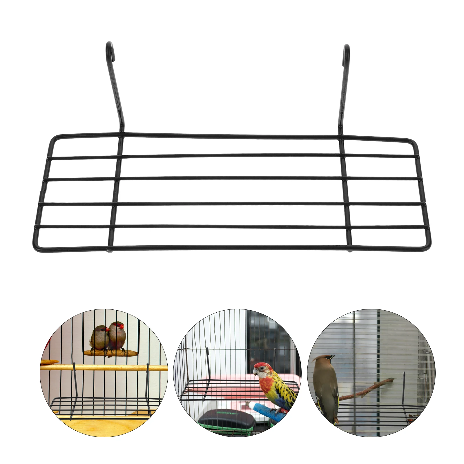 

Parrot Birdcage Iron Frame Shelf Sturdy Construction Load Bearing Wall Grid Shelves Perch Stand Playstand Small Plant Display