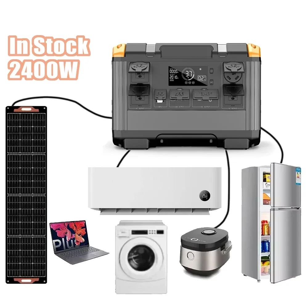 Camping Portable Power Station 1000W 500W 300W 3000W Off Grid Portable Solar Generator Home Emergency Backup Power house