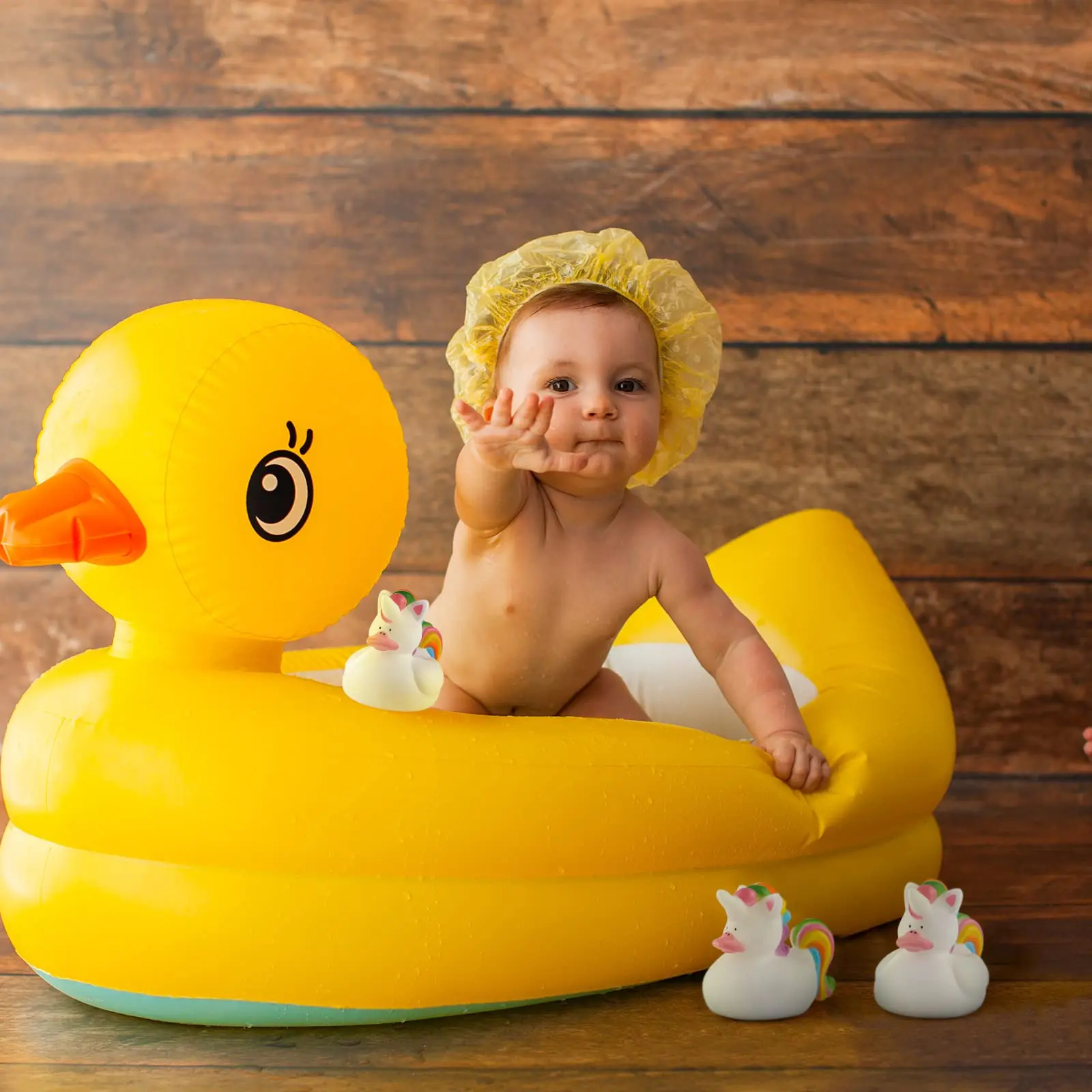 Patos de goma de unicornio, Mini patos de goma a granel, pequeños patos de unicornio de arcoíris, juguetes para niñas y niños, recuerdos de fiesta en la piscina de cumpleaños