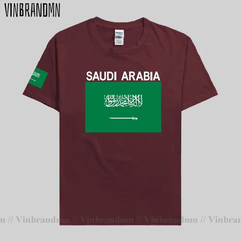 Kingdom of Saudi Arabia T Shirts Man 2023 T-shirt Nation Team Tshirt 100% Cotton Gyms Meeting Fans Streetwear Tops Saudi Arabian