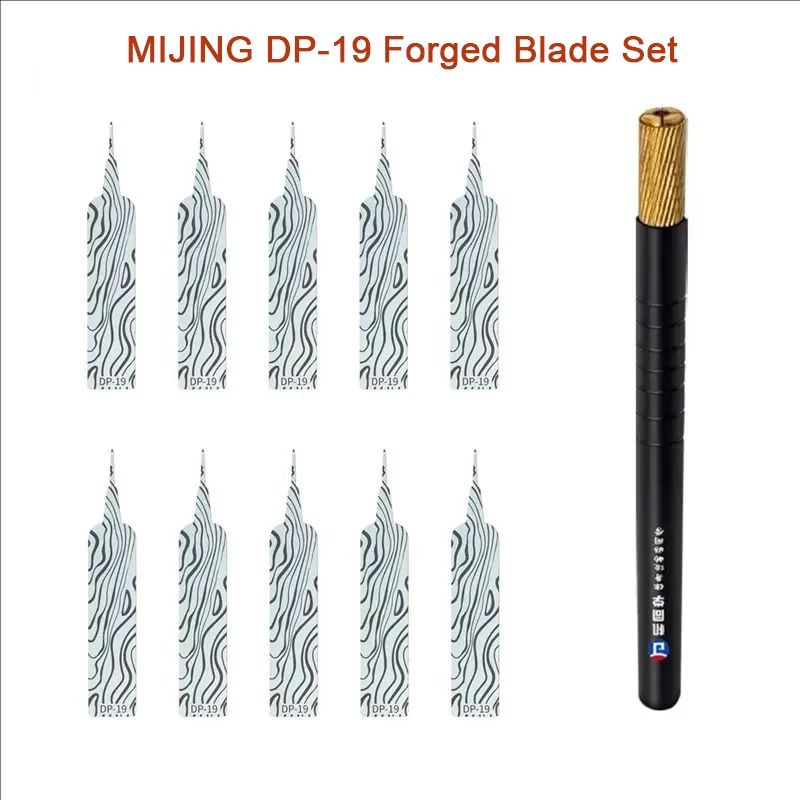 

Набор кованых лезвий MIJING DP-19, небольшой компонент, кромка для удаления клея, ручные инструменты для разборки чипов Polishede, нож