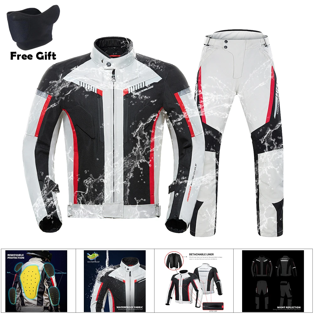 

Windproof And Waterproof Motorcycle Riding Jacket Anti Fall And Anti-collision Jacket Riding Pants All Season Warm Knight Jacket