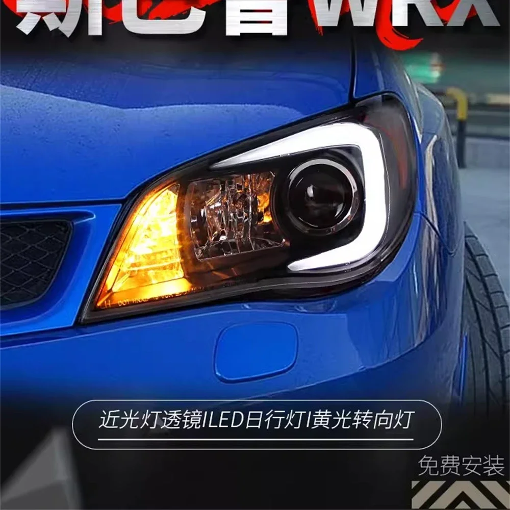 

Автомобильный светодиодный передний фонарь в сборе DRL для Subaru WRX 9th дневных ходовых огней 05-08 2 шт.