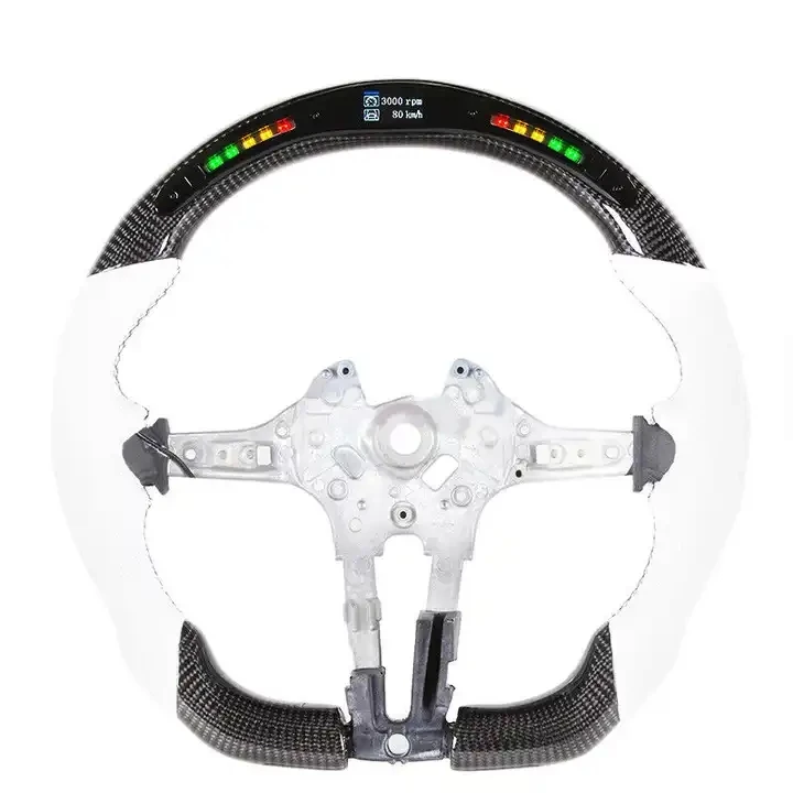 LED Smart Carbon Fiber Steering Wheel M Performance Compatible For BMW F22 F23 F30 F35 F80 F15 F16 F25 F26 G20 G28 G30 M2 M3 M4