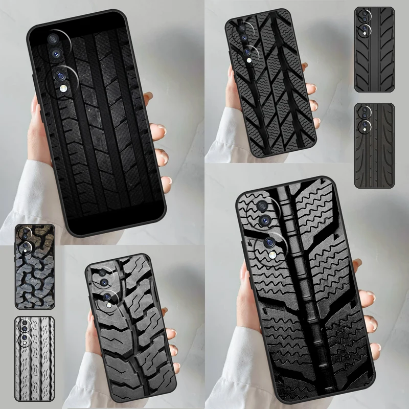 Tire Tread Wheel Case For Honor Magic 6 Pro 50 70 90 Lite Magic 5 Pro X7 X8 X9 X6a X7a X8a X9a X8b X9b Cover