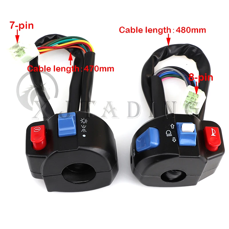 1 Pcs Aluminum 22mm Electric Scooter Motorcycle Handlebar Control Switch Horn Button Turn Signal Headlight Start Switch