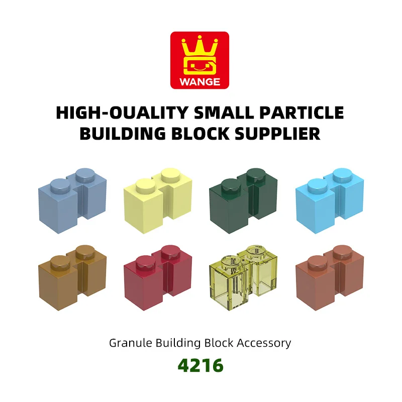 

WANGE 4216 100g/129PCS Modified 1 x 2 with Groove Block Moc Color Compatible with Brick DIY Children's Toy Assembly Parts DIY