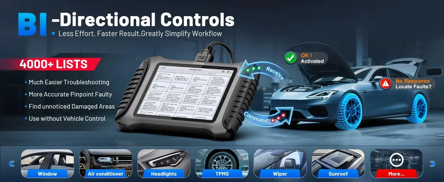 XTOOL IP900 Kfz-Scanner, vollständige Systemdiagnosetools, bidirektionales Scan-Tool, ECU-Codierung, 41 Dienste, CANFD, DOIP, FCA, schnelle Lieferung aus europäischem Lager – Detail 9
