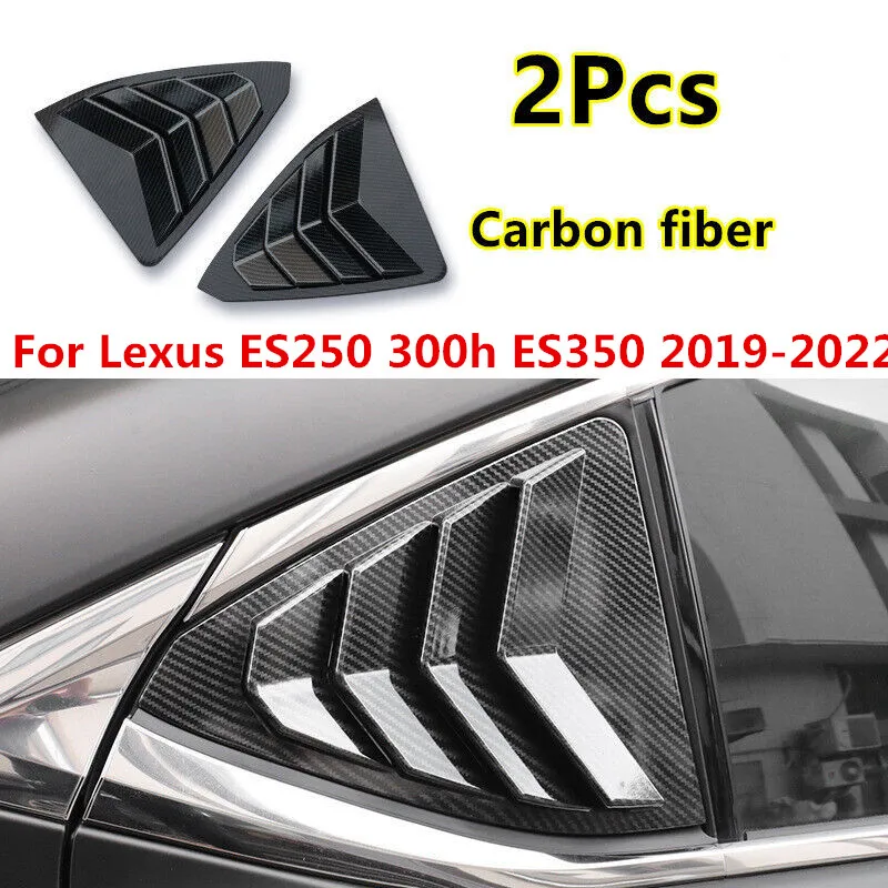 

ABS Carbon Fiber Side Window Vent Scoop Louver Panel Cover Trim For Lexus ES250 300h ES350 2019 2020 2021 2022