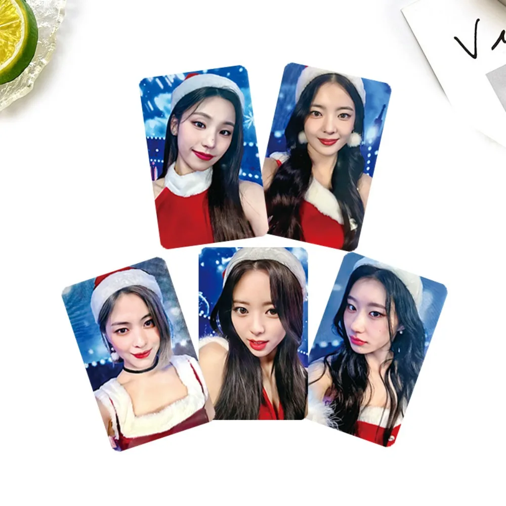 

5PCS ITZY Christmas LOMO Card Photocard Yeji Lia Ryujin Chaeryeong Yuna Festival Card Gift Fans Collection