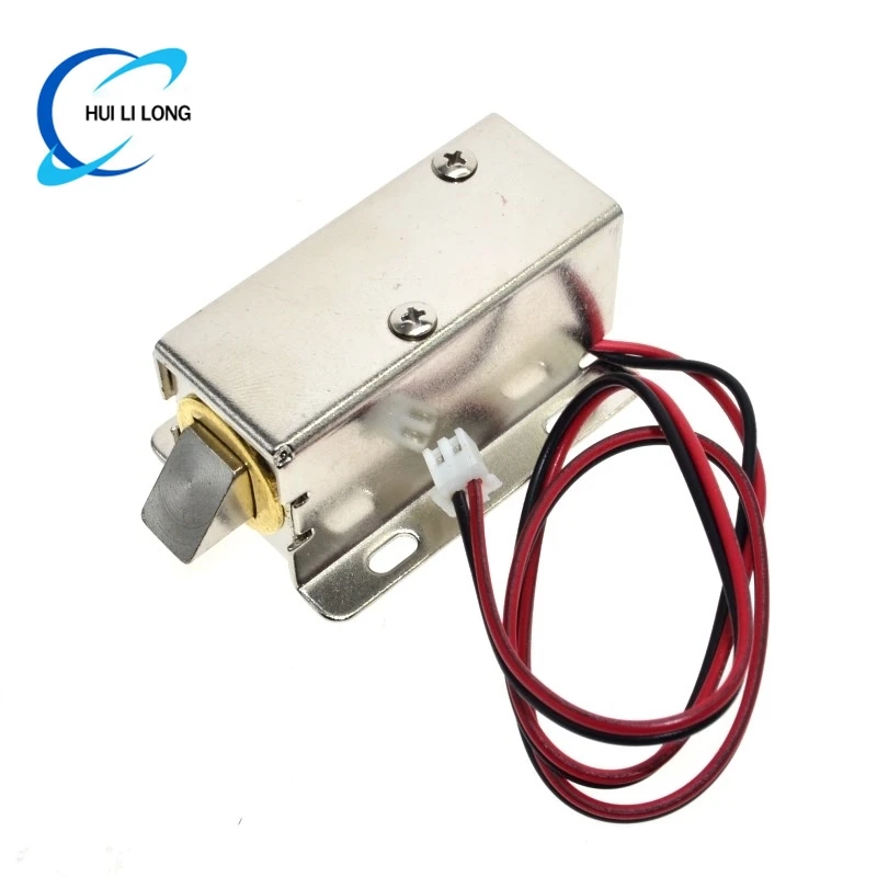 WAVGAT DC 12V قفل الملف اللولبي الكهربائي مجموعة اللسان لأعلى لدرج خزانة الباب #1