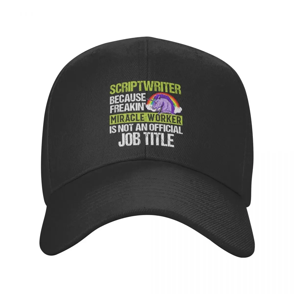 Scriptwriter Because Freakin' Miracle Worker Is Not An Official Job Title Baseball Cap Rave tea Hat Men's Luxury Women's