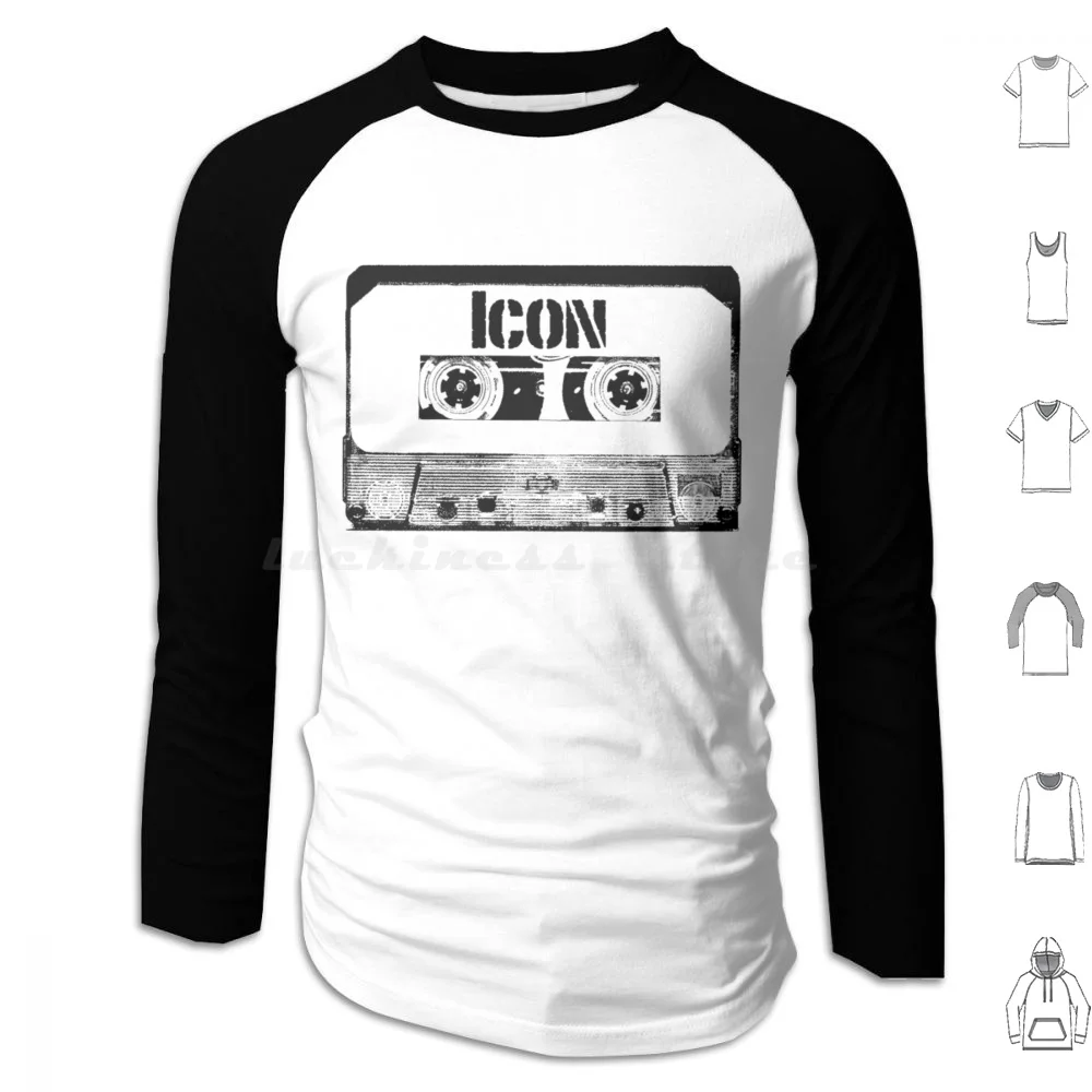 Icon Cassette Tape Hoodies Long Sleeve Neil Peart Neil Peart Drummer Rush Neil Peart Concert Neil Peart Music Band Alex