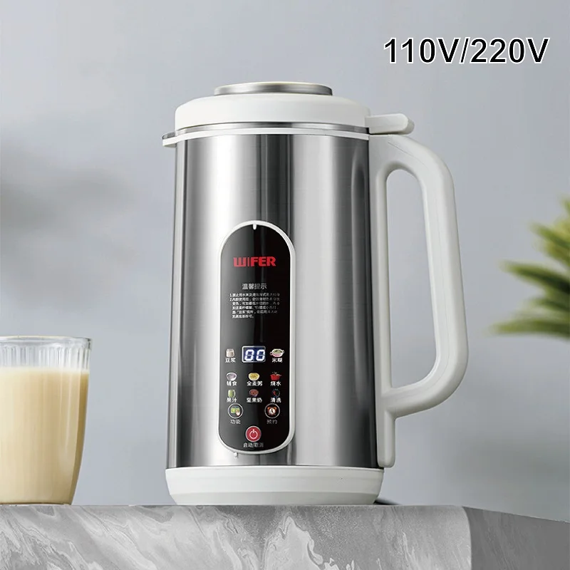 

110V/220V Electric Soy Milk Machine Multifunctional Juicer 20 Knife Head Blender Appointment Rice Paste Wall Breaking Maker 1.2L