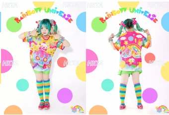 

Subculture Original Rainbow Universe Printing Harajuku Loose Tshirt Women Top Sweet Short-sleeve Oversized T-shirt Tees for Girl