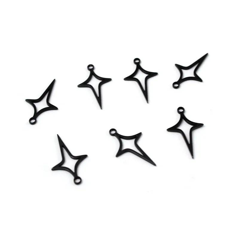 20Pcs Stainless Steel Mixed Charms Cross Triangle Charm Pendants for DIY Bracelet Necklaces Earrings Jewelry Making Accessories