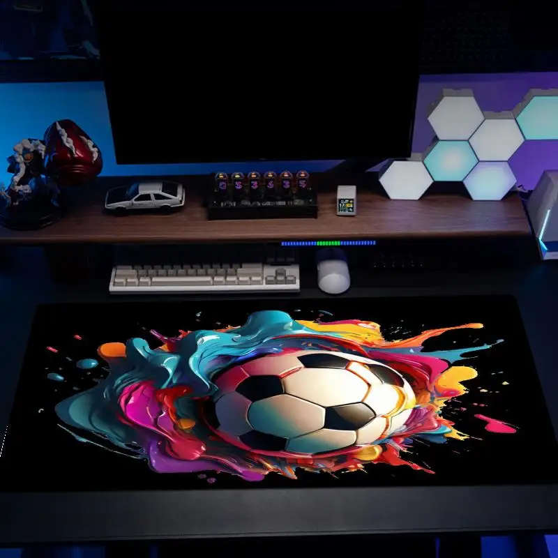 

Football-themed mouse pad, rubber anti-slip computer pads, high-definition printed fan notebook keyboard, desktop decoration