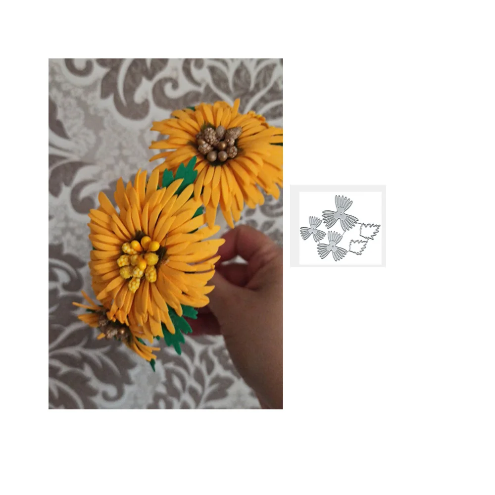 New Flowers Metal Cutting Die for Craft Dies Stencils Templates Scrapbooking Embossing Knife Mould Punch Making Cards Dies