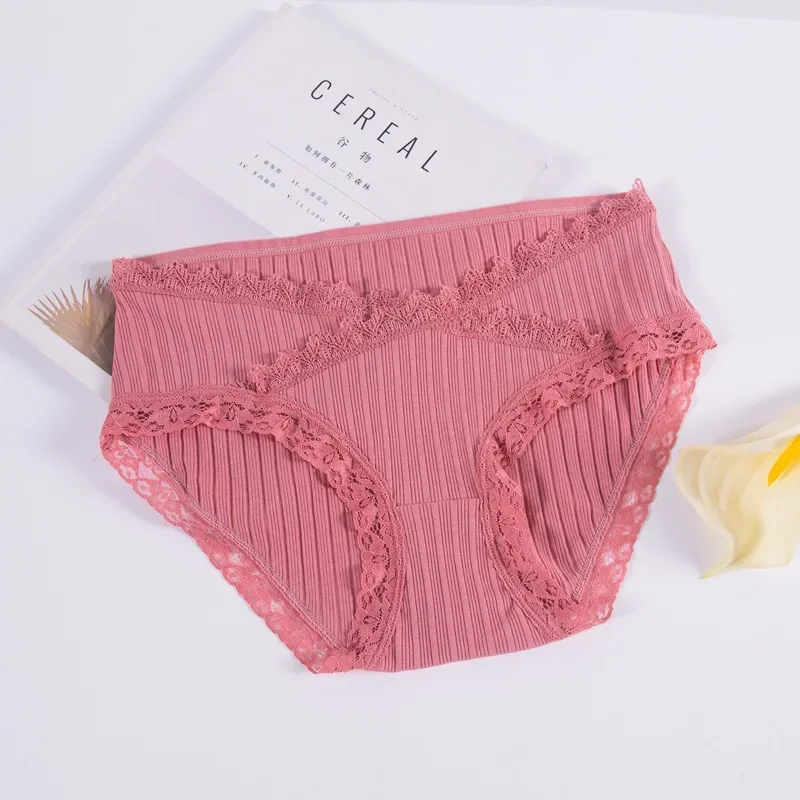 プラスサイズのコットンマタニティパンティー、マタニティ下着、妊娠パンティー、ローウエストレース