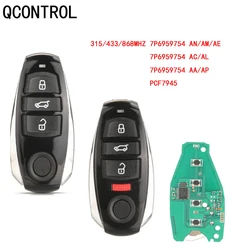 QCONTROL for VW Volkswagen Touareg 2010-2014 HitagCVGA PCF7945AC Chip 315Mhz 433Mhz 868Mhz Smart Remote Car Key Fob 3/4 Buttons